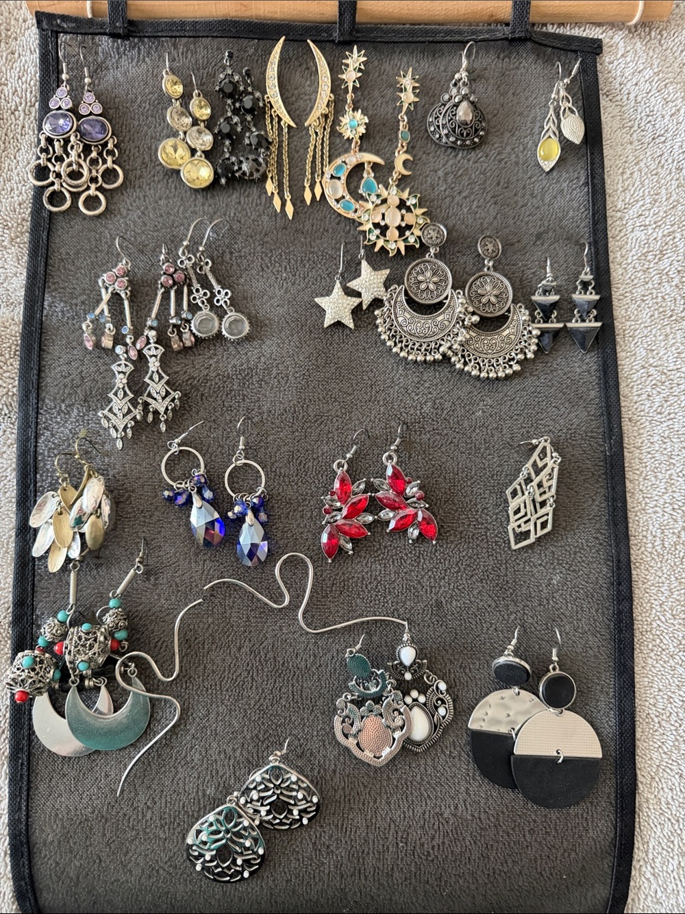 Assorted Women’s Fashion Earrings - Silver, Gold, Red, Blue, Green